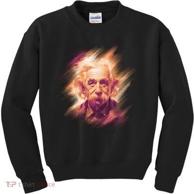 Albert Einstein Portrait Kids Sweatshirt