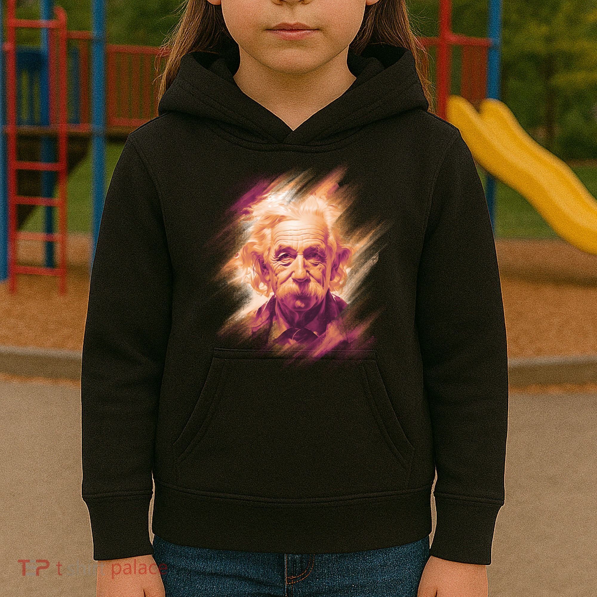 Albert Einstein Portrait Kids Hoodie