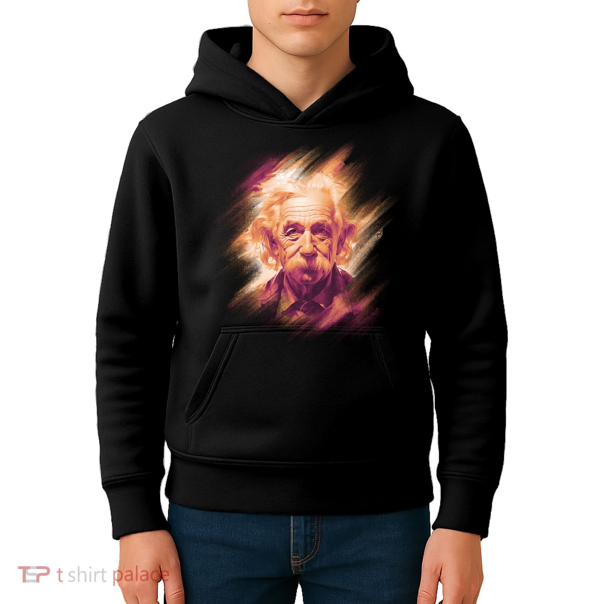 Albert Einstein Portrait Kids Hoodie
