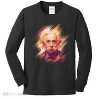 Albert Einstein Portrait Kids Long Sleeve Shirt thumb 0