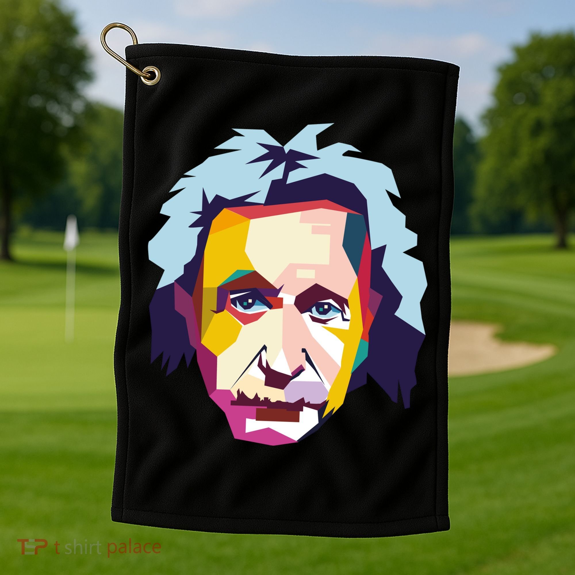 Albert Einstein Pop Art Golf Towel