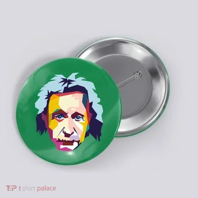 Albert Einstein Pop Art Button