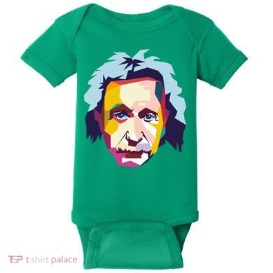 Albert Einstein Pop Art Baby Bodysuit