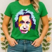 Albert Einstein Pop Art Women's T-Shirt thumb 2