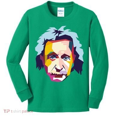 Albert Einstein Pop Art Kids Long Sleeve Shirt