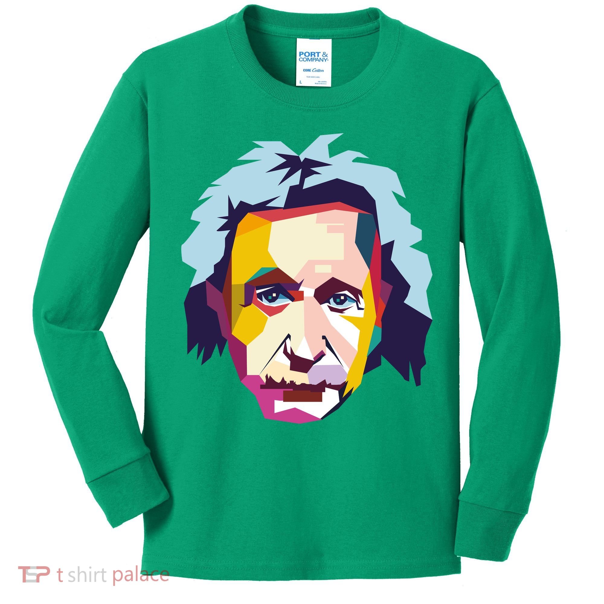 Albert Einstein Pop Art Kids Long Sleeve Shirt