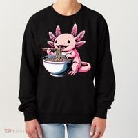 Axolotl Eating Ramen Lover Kawaii Axolotl Women's Sweatshirt thumb 0