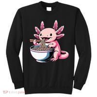 Axolotl Eating Ramen Lover Kawaii Axolotl Sweatshirt thumb 0