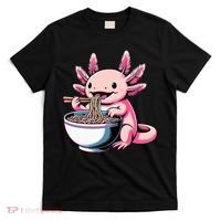 Axolotl Eating Ramen Lover Kawaii Axolotl T-Shirt thumb 0