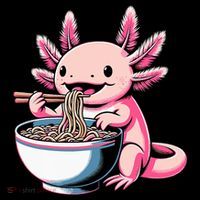 Axolotl Eating Ramen Lover Kawaii Axolotl Coffee Mug thumb 5