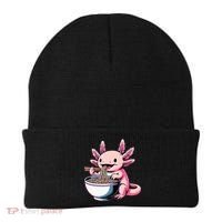 Axolotl Eating Ramen Lover Kawaii Axolotl Beanie thumb 0