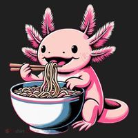 Axolotl Eating Ramen Lover Kawaii Axolotl Beanie thumb 2