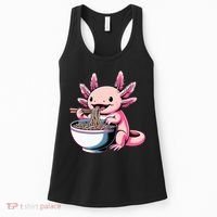 Axolotl Eating Ramen Lover Kawaii Axolotl Women's Tank Top thumb 0