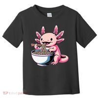 Axolotl Eating Ramen Lover Kawaii Axolotl Toddler T-Shirt thumb 0