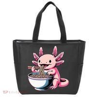 Axolotl Eating Ramen Lover Kawaii Axolotl Tote Bag thumb 0