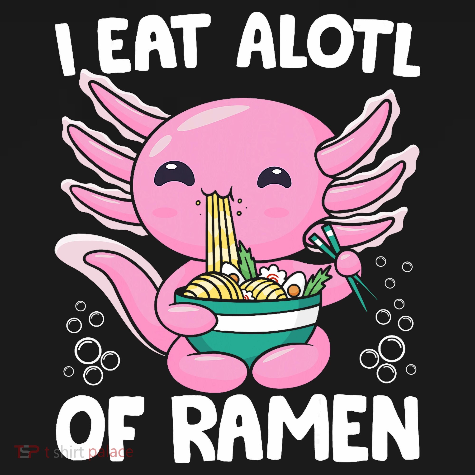 Axolotl Eating Ramen Noodles - I Eat Alotl Of Ramen Axolotl Polo