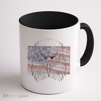 American Eagle Sketch Art Coffee Mug thumb 1