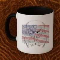 American Eagle Sketch Art Coffee Mug thumb 2