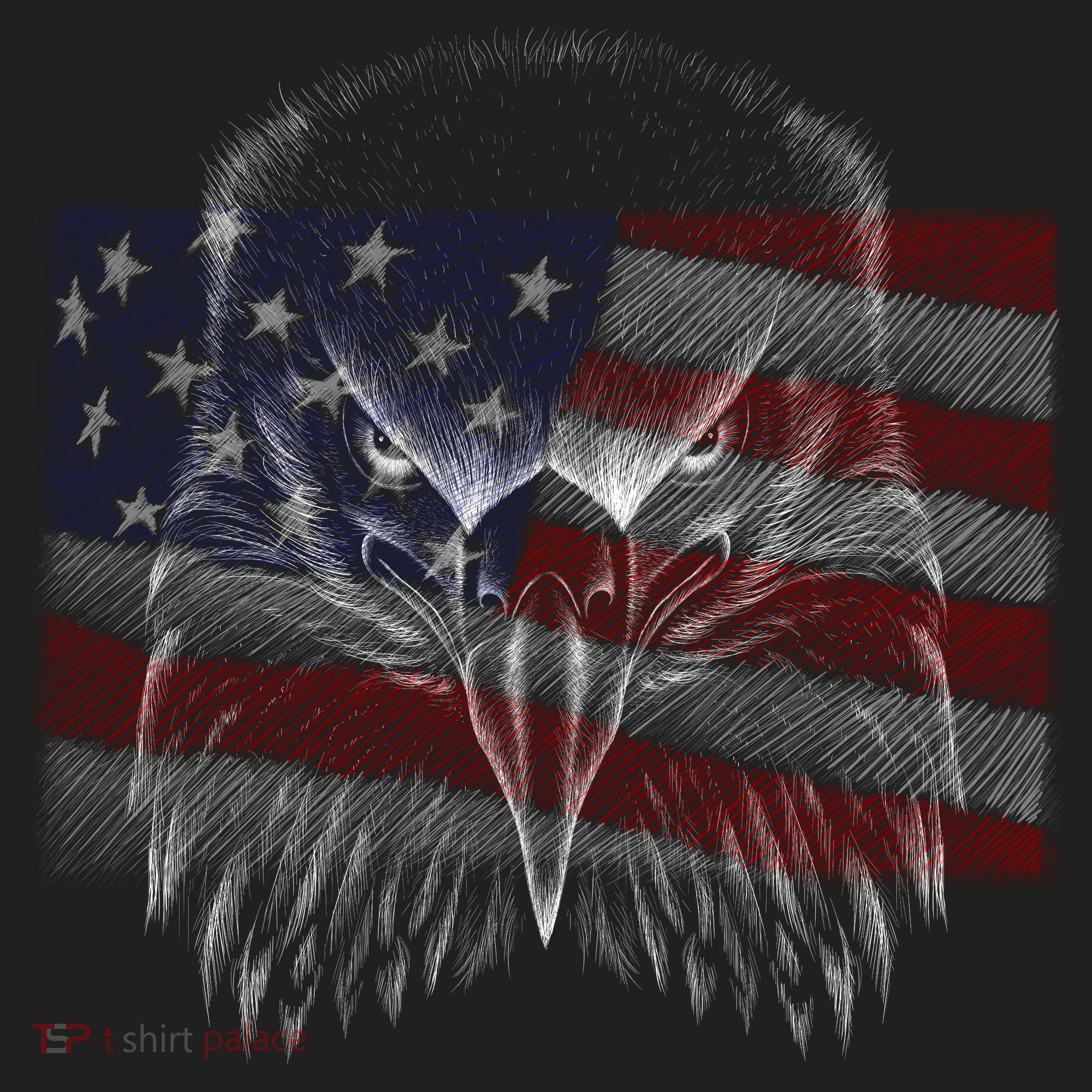 American Eagle Sketch Art Tumbler
