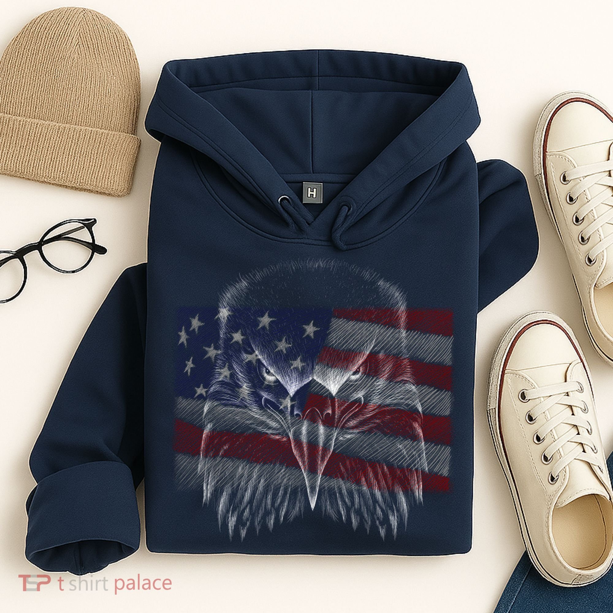 American Eagle Sketch Art Hoodie