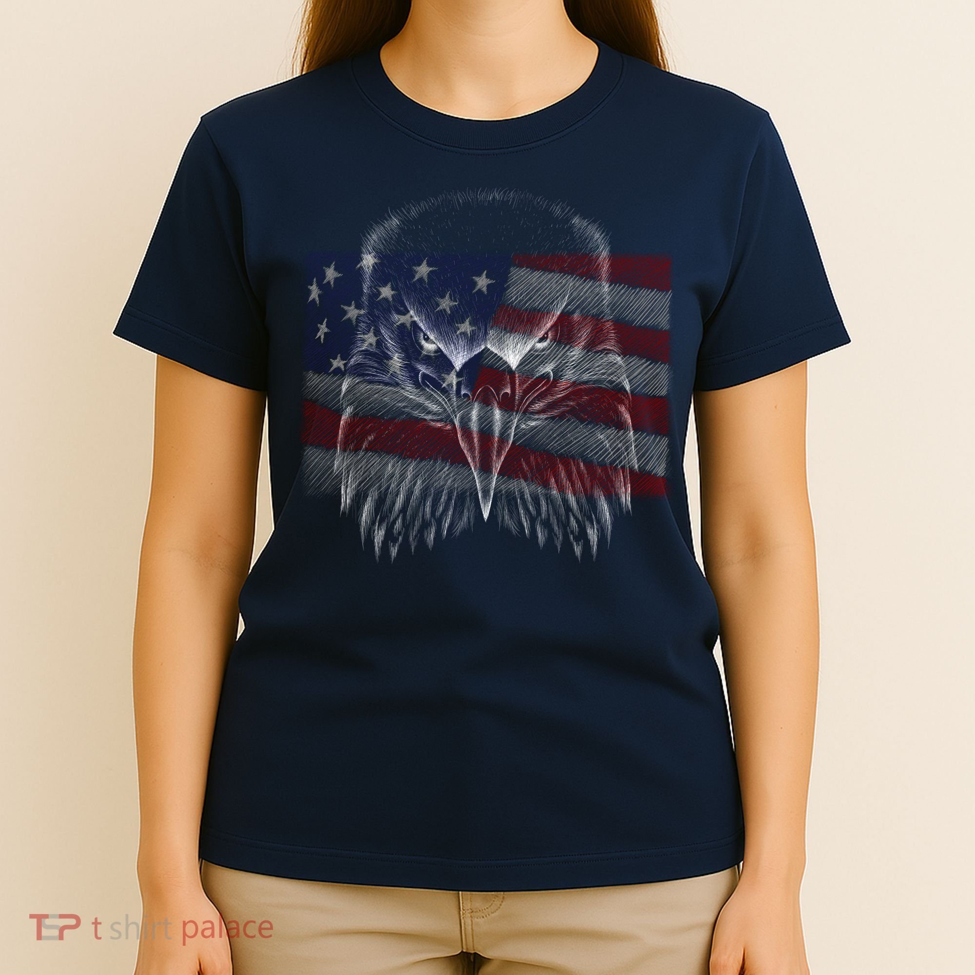 American Eagle Sketch Art T-Shirt