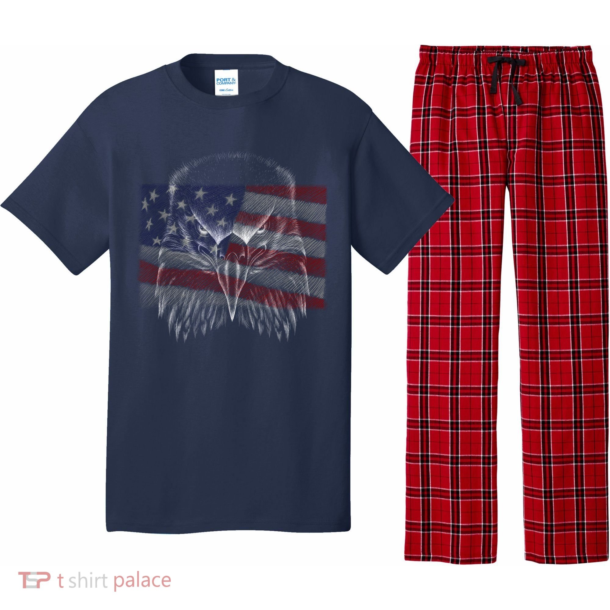 American Eagle Sketch Art Pajama Set