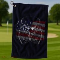 American Eagle Sketch Art Golf Towel thumb 1