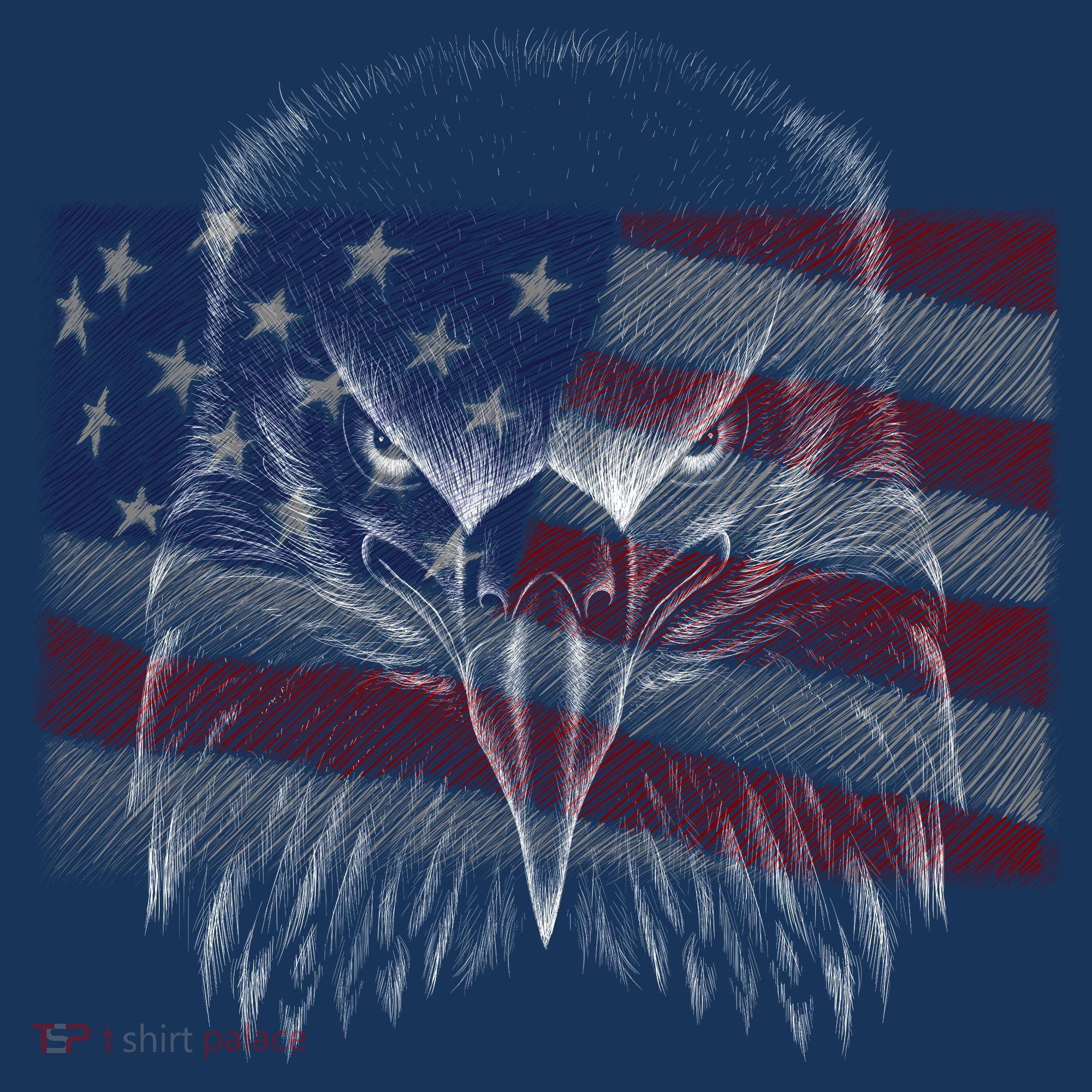 American Eagle Sketch Art Women's T-Shirt