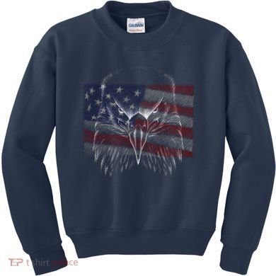 American Eagle Sketch Art Kids Sweatshirt