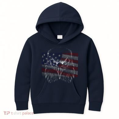 American Eagle Sketch Art Kids Hoodie