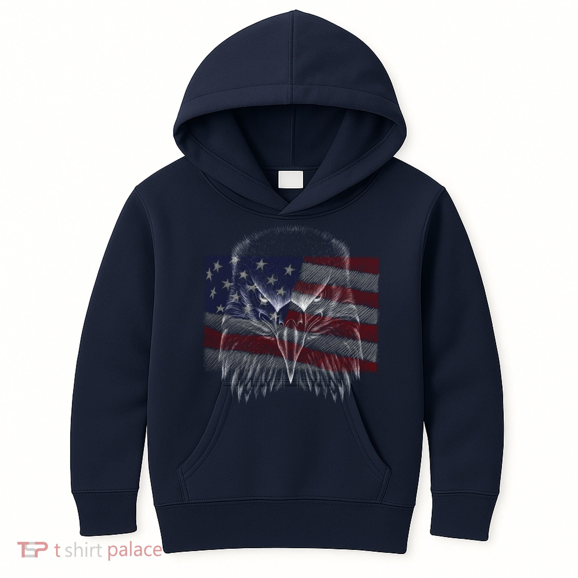American Eagle Sketch Art Kids Hoodie