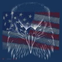 American Eagle Sketch Art Kids Long Sleeve Shirt thumb 2