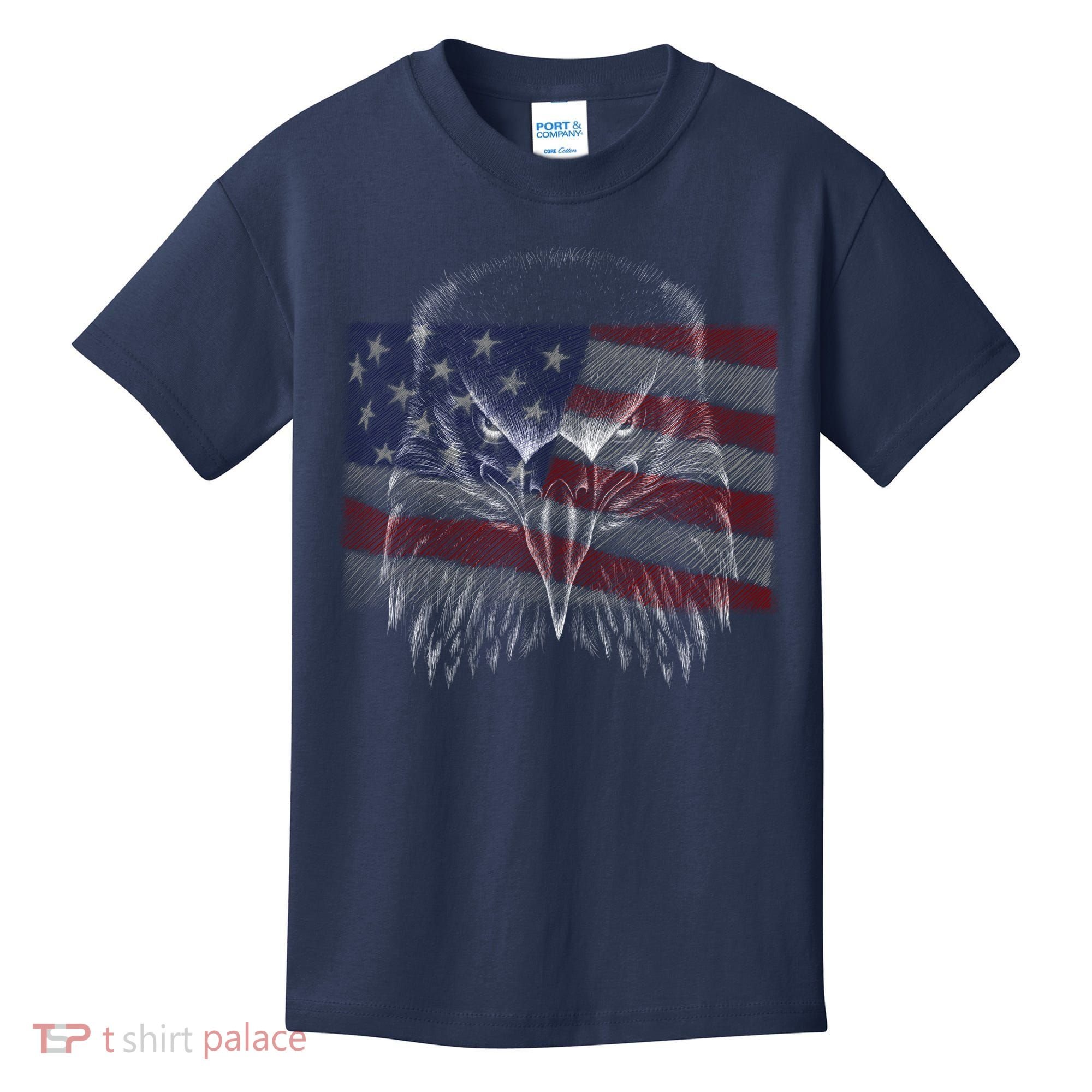 American Eagle Sketch Art Kids T-Shirt