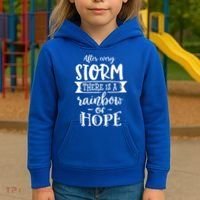 After Every Storm There's Is As Rainbow Of Hope Kids Hoodie thumb 3