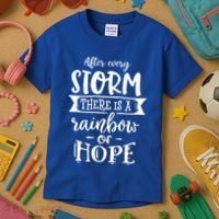 After Every Storm There's Is As Rainbow Of Hope Kids T-Shirt thumb 3