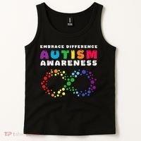 Autism Embrace The Spectrum Autism Awareness Tank Top thumb 2