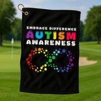 Autism Embrace The Spectrum Autism Awareness Golf Towel thumb 1