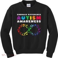 Autism Embrace The Spectrum Autism Awareness Kids Sweatshirt thumb 0