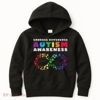 Autism Embrace The Spectrum Autism Awareness Kids Hoodie thumb 0