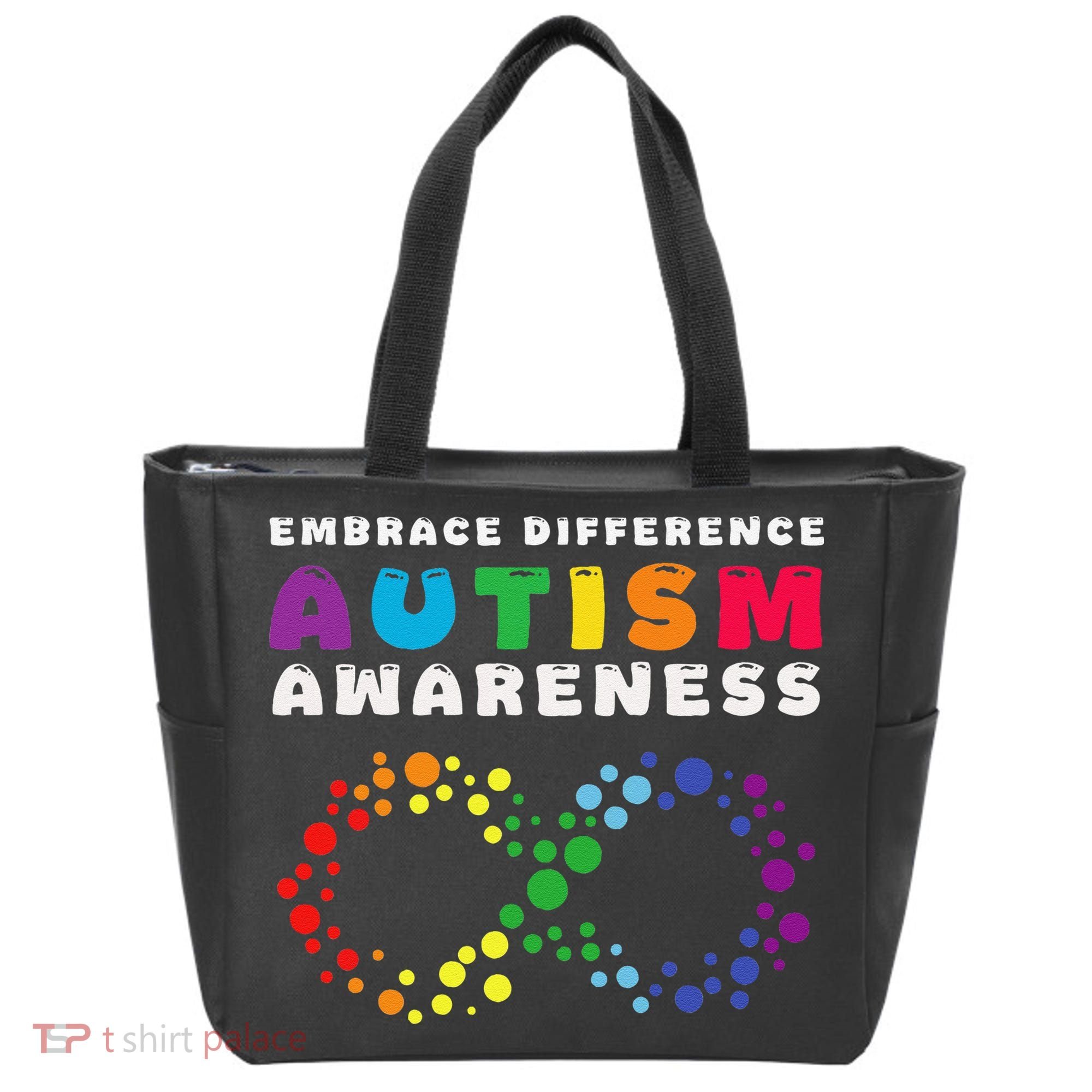 Autism Embrace The Spectrum Autism Awareness Tote Bag