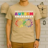 Autism Embrace The Spectrum Autism Awareness T-Shirt thumb 6