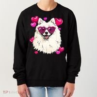 American Eskimo Valentines Day Heart Dog Lover Women's Sweatshirt thumb 0