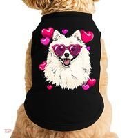 American Eskimo Valentines Day Heart Dog Lover Doggie Tank thumb 0