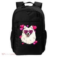 American Eskimo Valentines Day Heart Dog Lover Backpack thumb 0