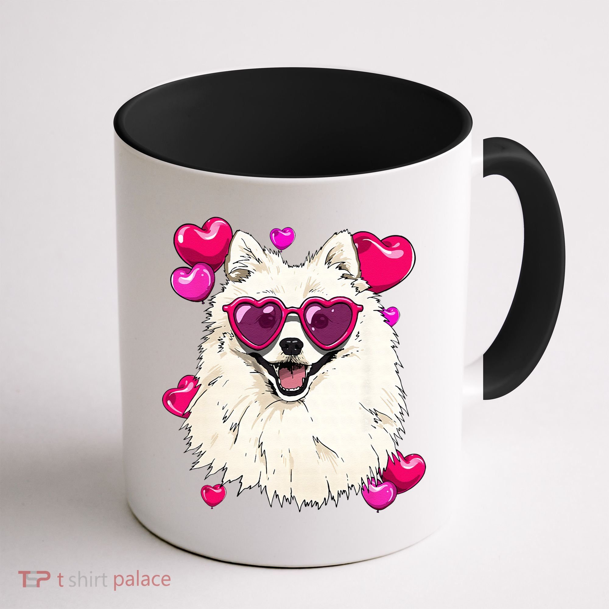 American Eskimo Valentines Day Heart Dog Lover Coffee Mug