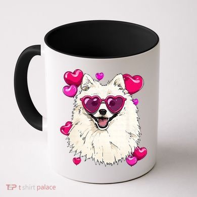 American Eskimo Valentines Day Heart Dog Lover Coffee Mug