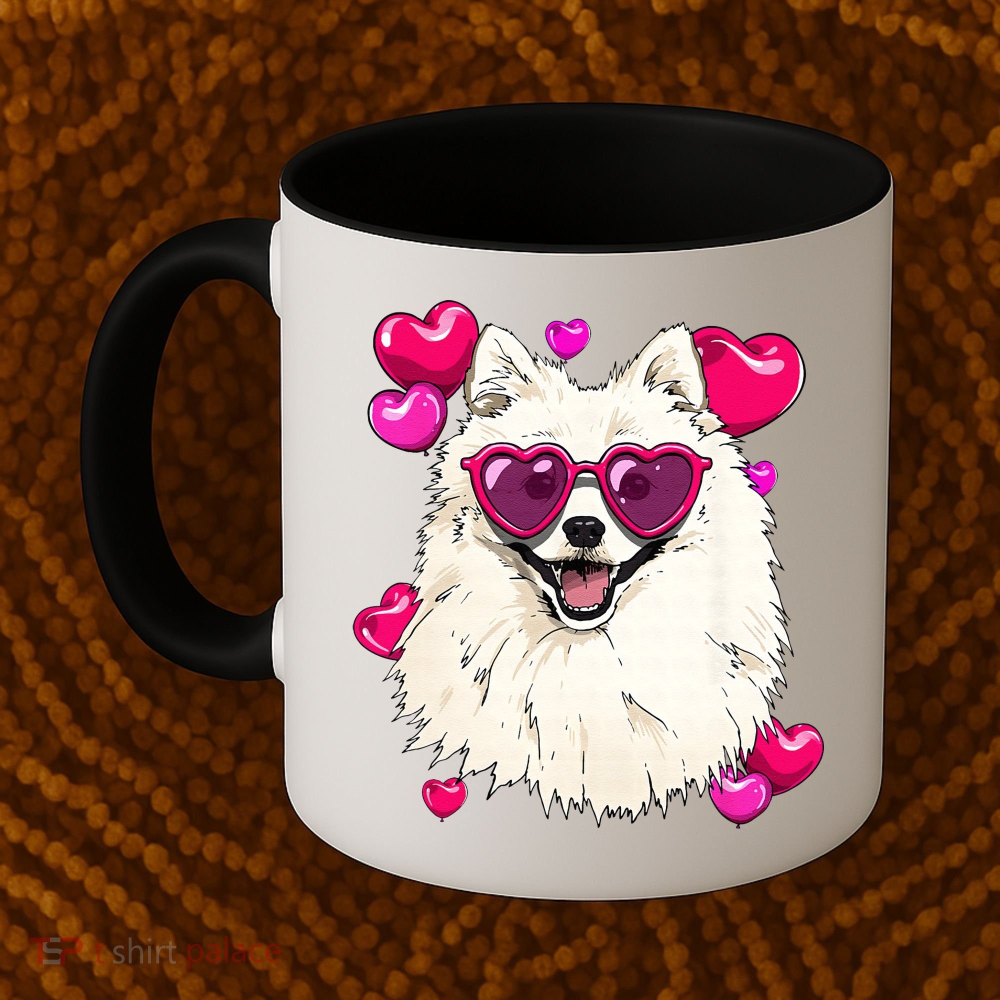 American Eskimo Valentines Day Heart Dog Lover Coffee Mug