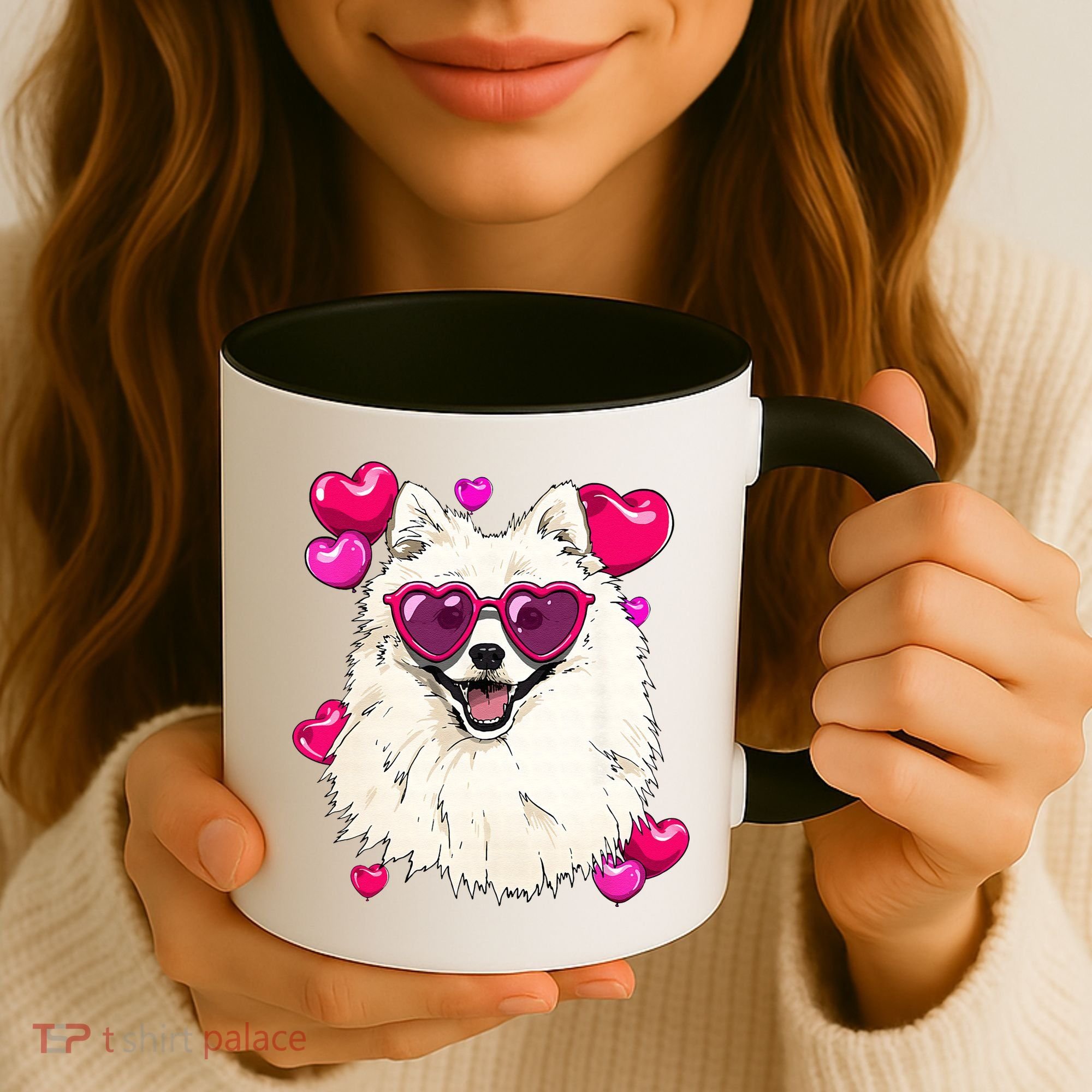 American Eskimo Valentines Day Heart Dog Lover Coffee Mug