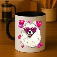 American Eskimo Valentines Day Heart Dog Lover Coffee Mug thumb 4