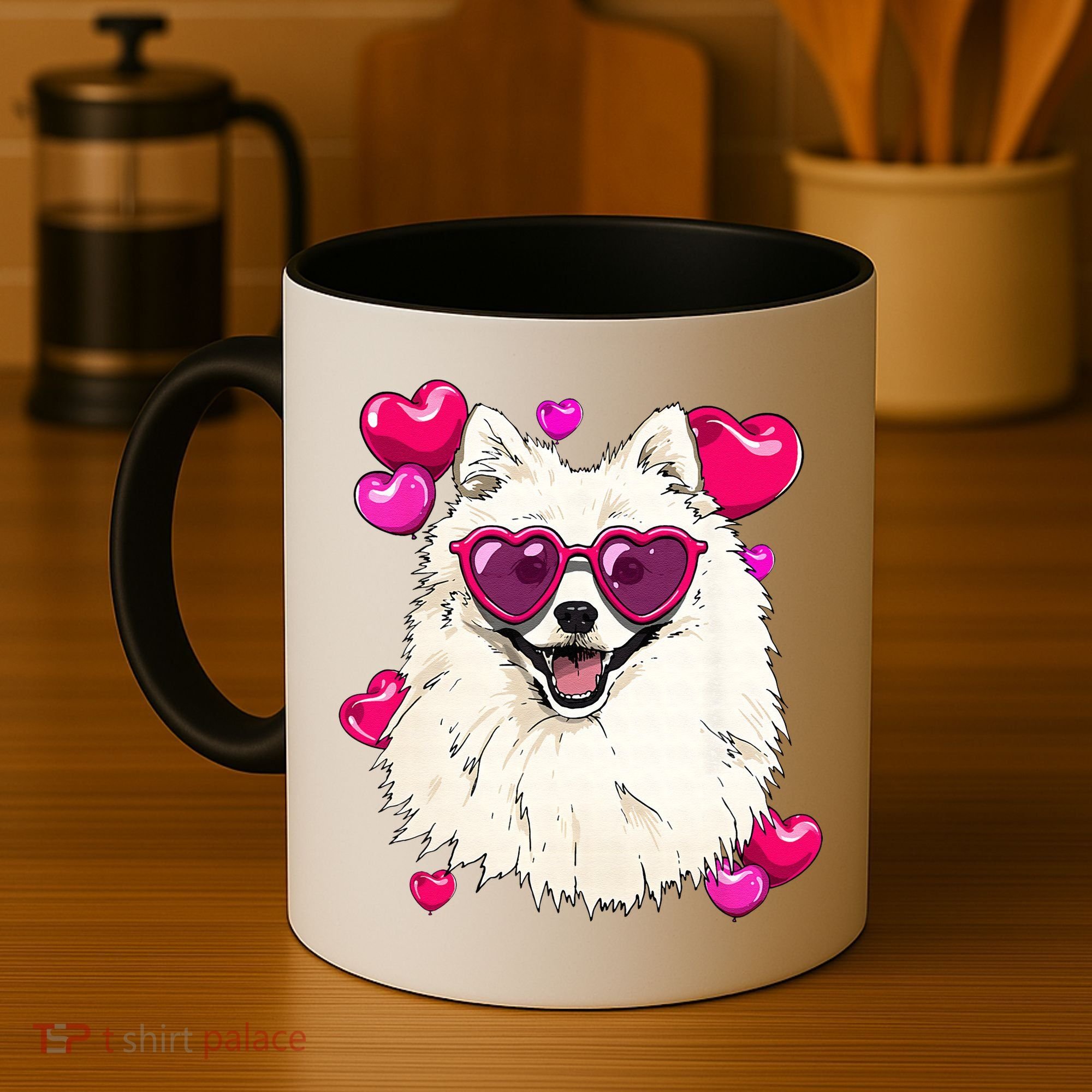 American Eskimo Valentines Day Heart Dog Lover Coffee Mug
